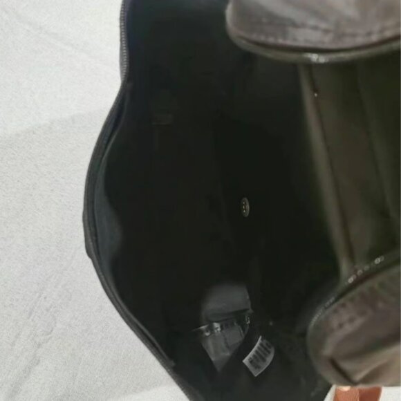 New Longchamp Black Backpack with Brown Accents - Picture 7 of 8